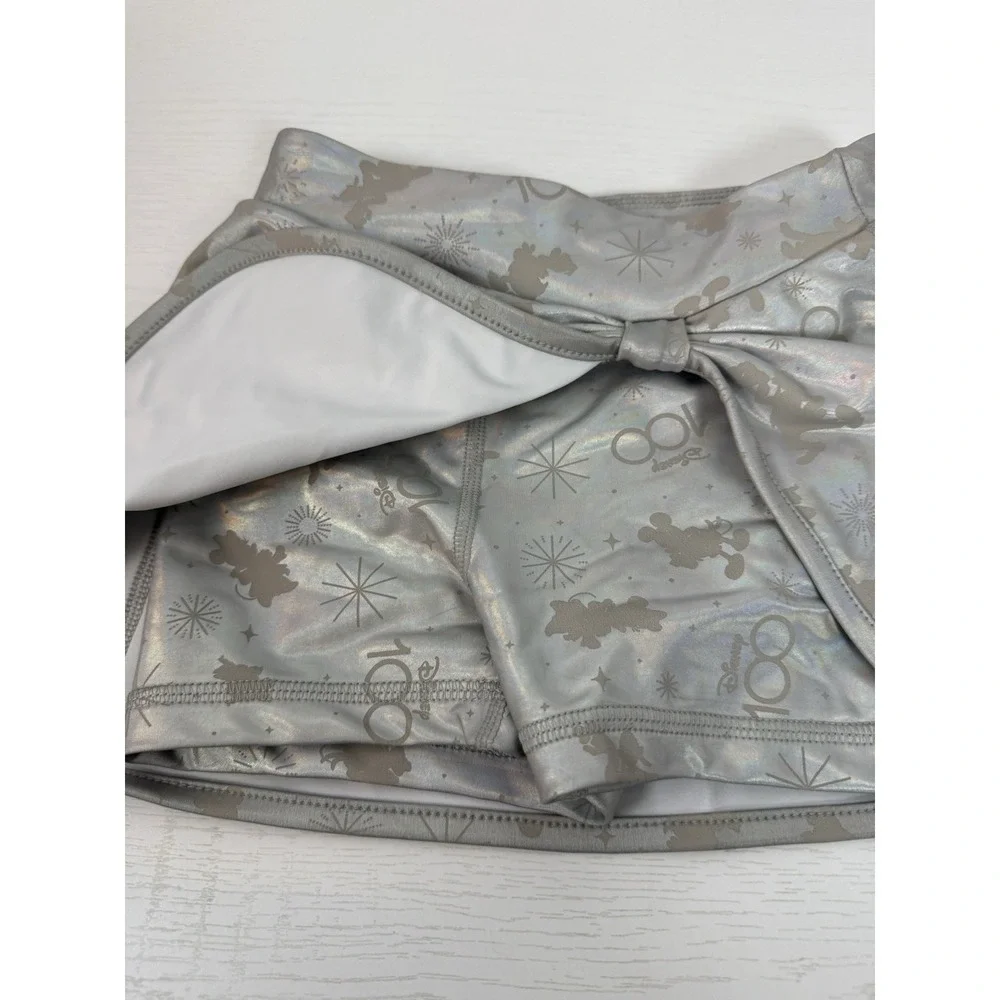 Disney Parks 100 Years Girls Shorts Skort‎  Metallic Silver Limited Edition 5/6